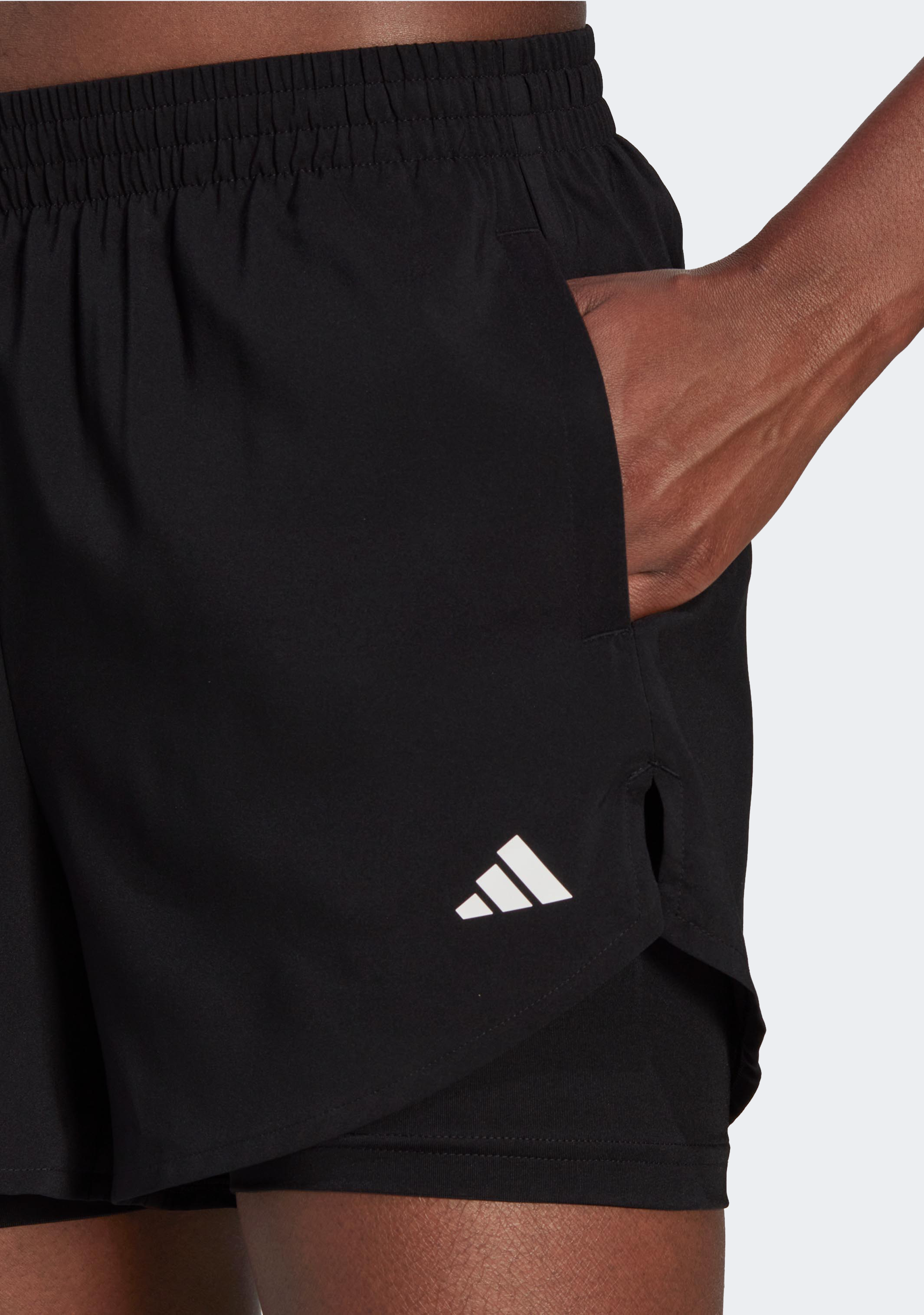 Adidas Women's Aeroready 2-in-1 Running Shorts with Liner - Moisture-Wicking Workout Shorts for Gym, Yoga & Outdoor Activities