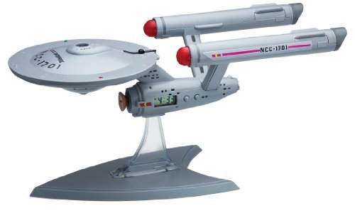 Star Trek USS Enterprise Projection Alarm Clock with LED Display - Perfect for Sci-Fi Fans, Collectors & Nightstand Use