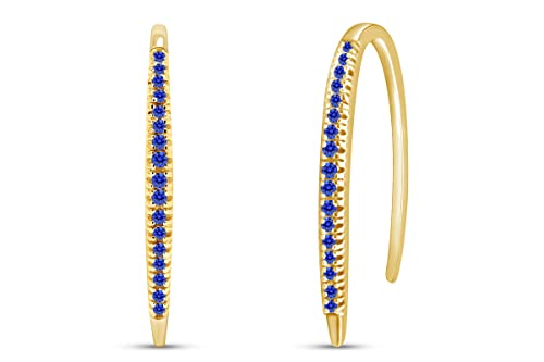 Yellow Gold Over : Simulated Blue Sapphire
