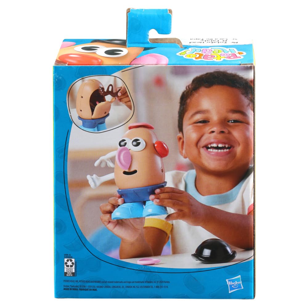 Mr. Potato Head Toy - Classic Playskool Potato Head with Accessories, Black - Fun Educational Toy for Kids, Great for Pretend Play & Creative Learning