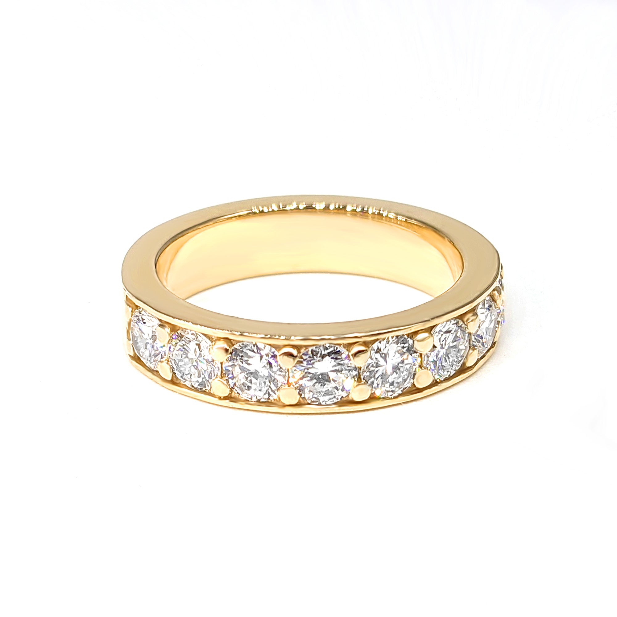 0.80 Carat Round Diamond Pave Channel Wedding Band Ring - 14K White Gold Bridal Set for Women, Perfect for Engagement, Anniversary & Special Occasions