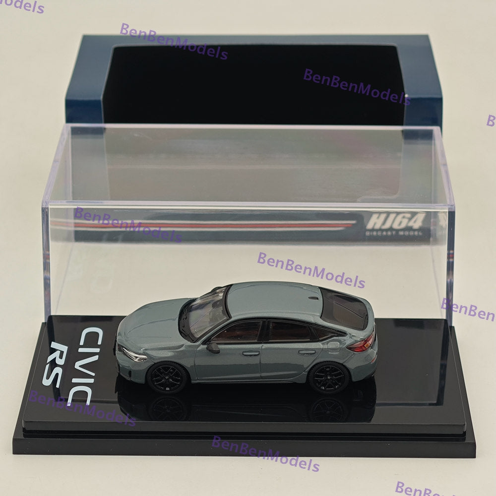 1/64 Scale Hobby Japan Honda Civic RS Sonic Gray Pearl Diecast Model Car HJ642046AGY - Perfect for Collectors, Display, and Gifts