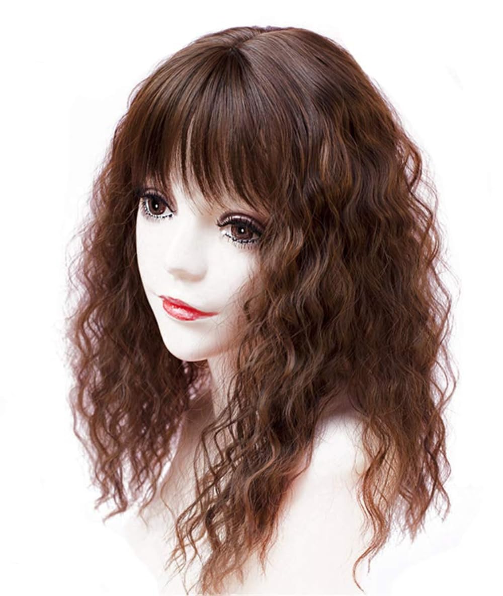 Yanamy Clip-In Hair Topper with Bangs for Women - 14