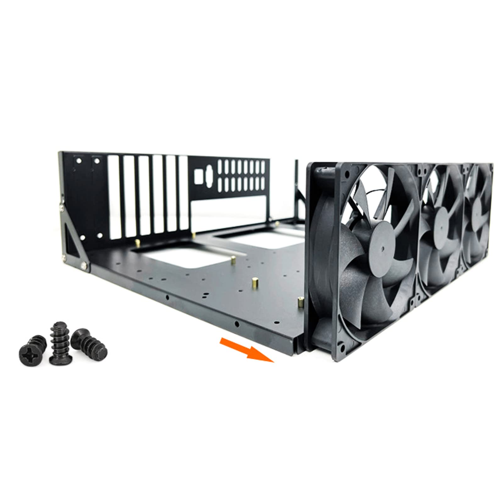 PLMN Aluminum Open Air GPU Mining Frame - Durable Miner Computer Case for Cryptocurrency Mining (Bitcoin, Ethereum) - Perfect for Home & Industrial Mining Rigs