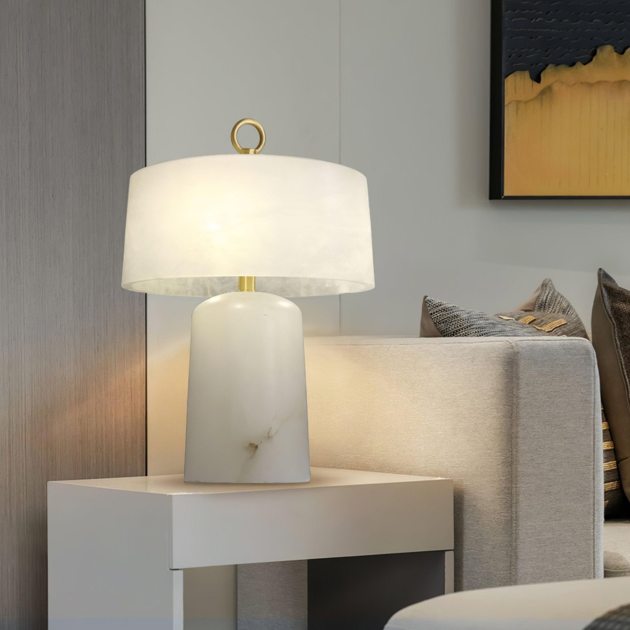 Aogashima Modern LED Table Lamp - Adjustable Brightness, USB Charging Port, Night Light for Bedroom, Living Room, Office - Perfect for Reading, Working & Relaxing
