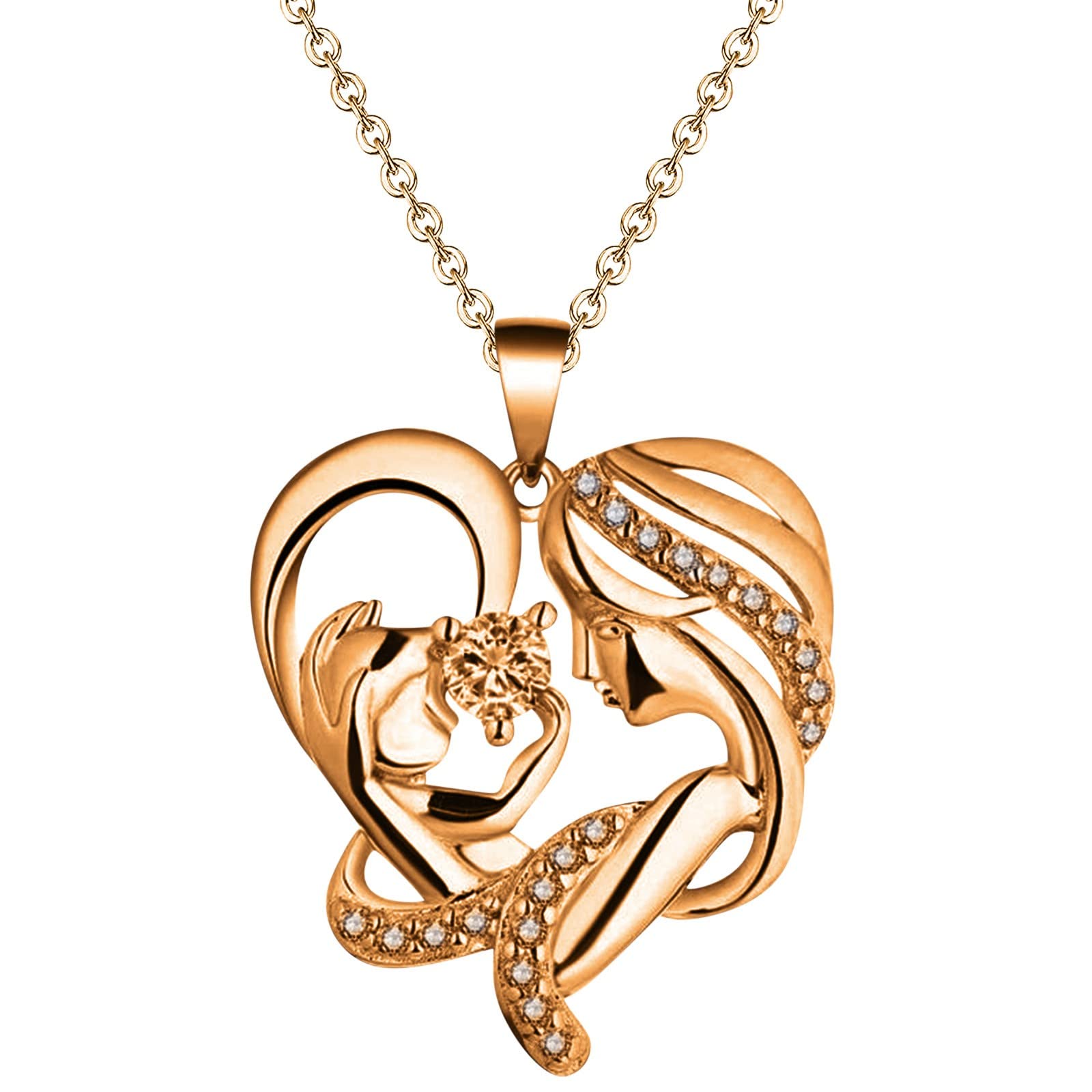 Personalized Rose Gold Heart Pendant Choker Necklace for Women - Custom Engraved Memorial Jewelry Gift for Mom, Wife, Girlfriend - Perfect for Anniversaries, Valentine's Day & Special Occasions
