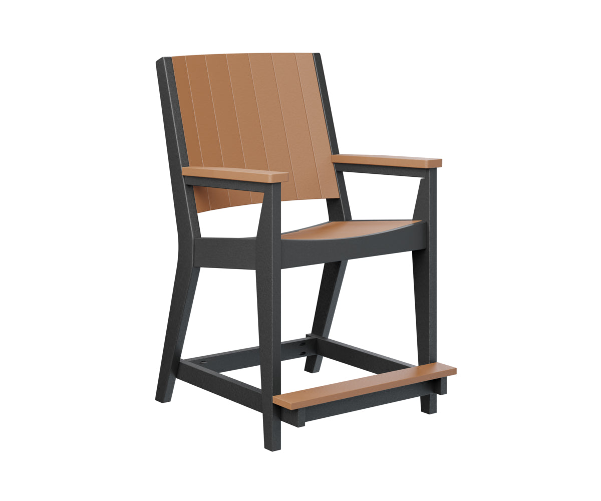 Berlin Gardens Mayhew Chat Counter Chair - Stylish Bar Stool for Kitchen Island, Breakfast Nook & Home Decor - Durable Indoor/Outdoor Use