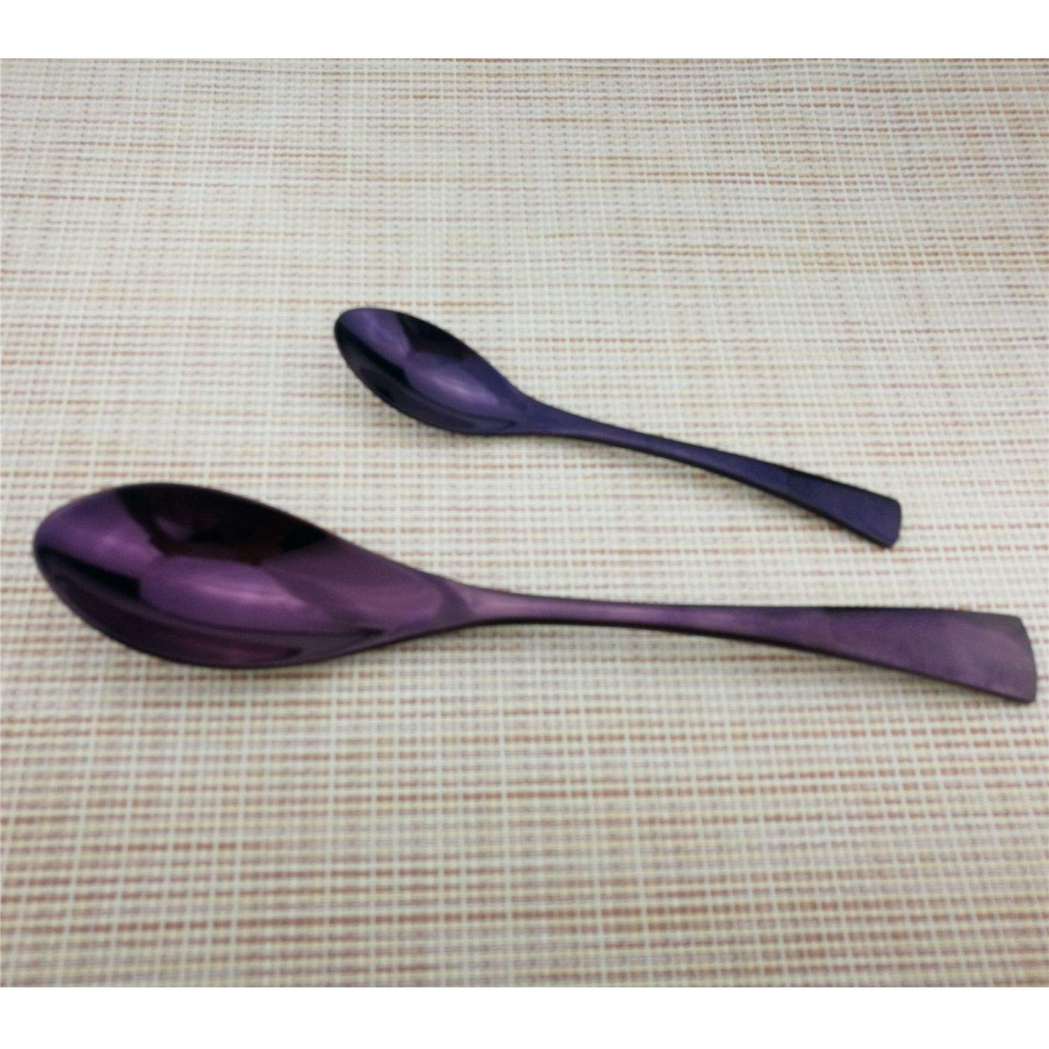 20-Piece Stainless Steel Flatware Set - Shiny Purple Plated Silverware Cutlery Set for 4, Durable & Elegant Dining Utensils - Perfect for Dinner Parties, Weddings, and Everyday Use