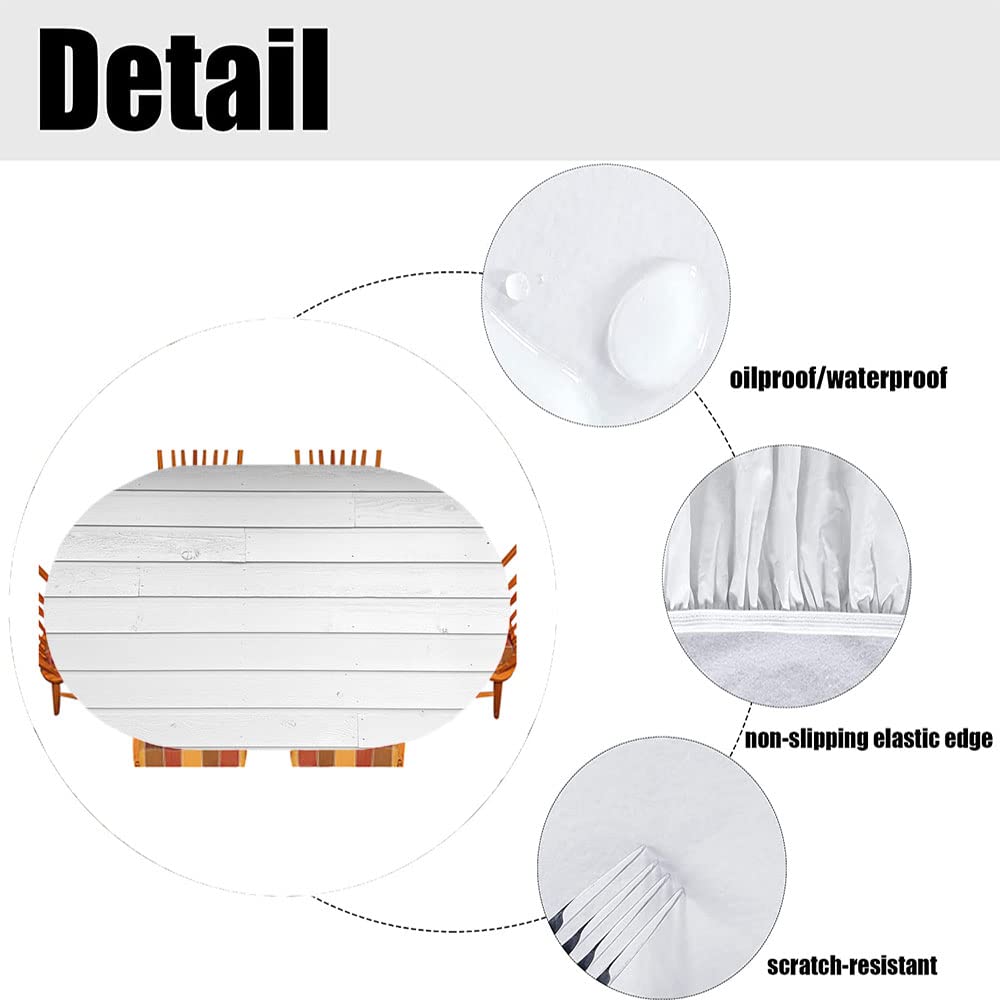 Premium Oval Tablecloth 48x68 Inches - Waterproof & Wrinkle-Resistant for Indoor Dining, Outdoor Patio & Party Decor - Perfect for Weddings, Holidays & Special Occasions