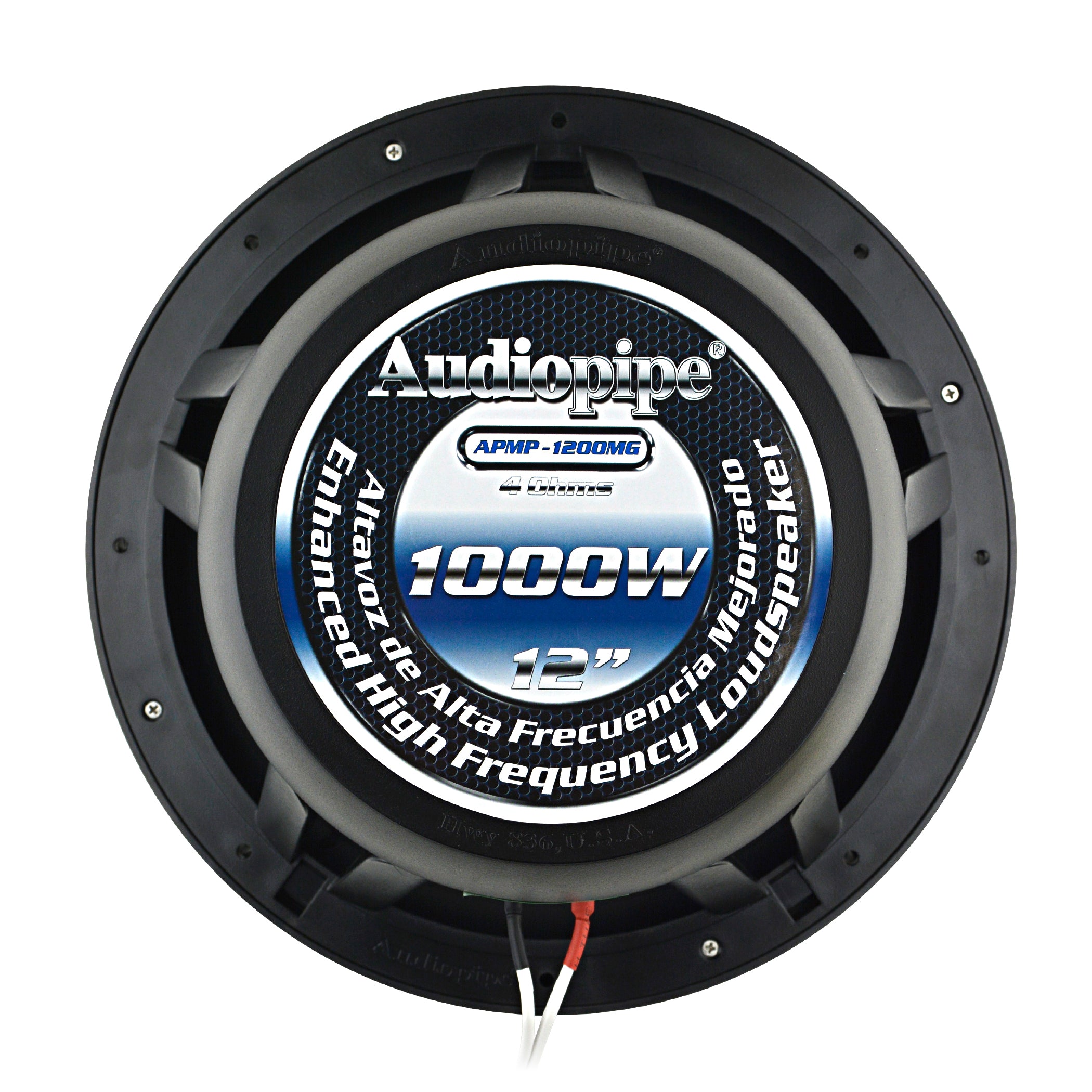 APMP 1200MG 12-Inch High Power Marine Subwoofer - 1200W RMS for Boats, Yachts & Waterproof Audio Systems | Perfect for Marine Entertainment & Outdoor Water Activities