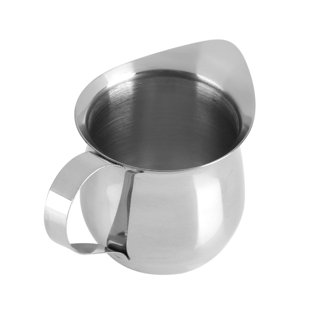 Stainless Steel Milk Frothing Pitcher 90ml - Barista Latte Art Frother Cup for Espresso, Cappuccino & Hot Chocolate - Perfect for Home & Coffee Shop Use