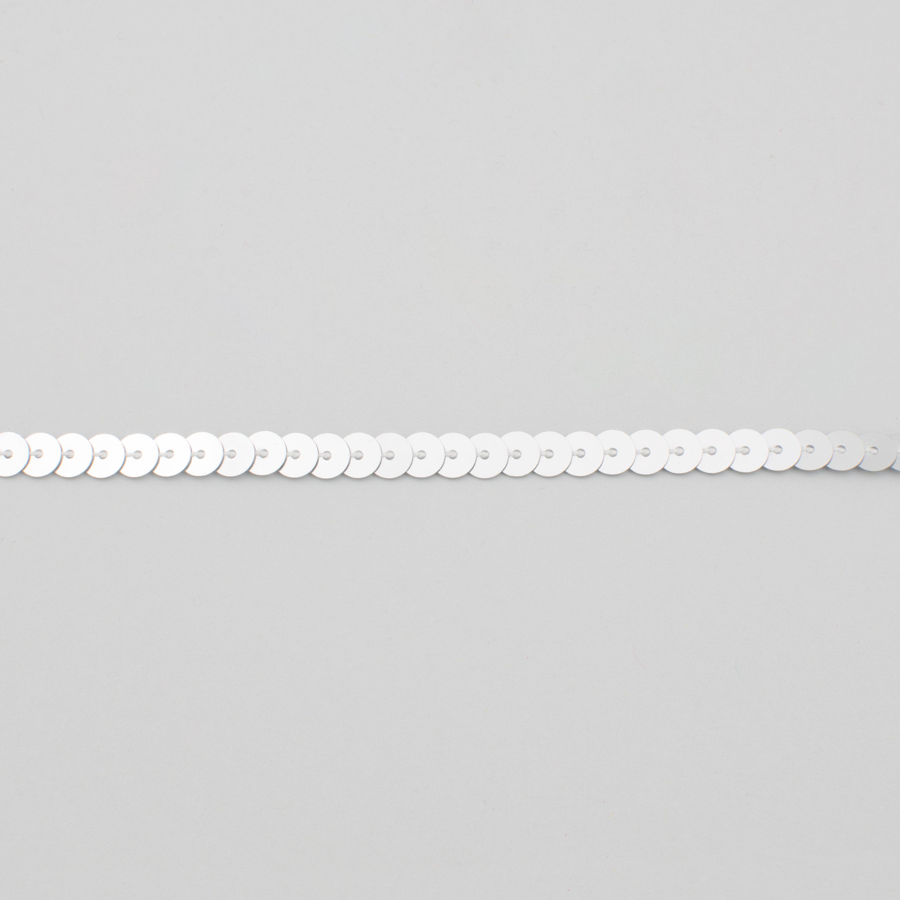 0.25 Inch Metallic Silver Sequin Trim - 100 Yards Roll for Costume Design, DIY Crafts, and Fashion Accessories