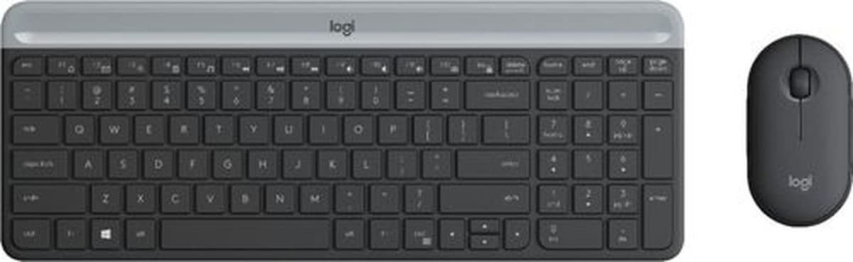 MK470 Slim Wireless Mouse and Keyboard Combo - Black & Gray - Perfect for Home Office, Remote Work, and Business Travel