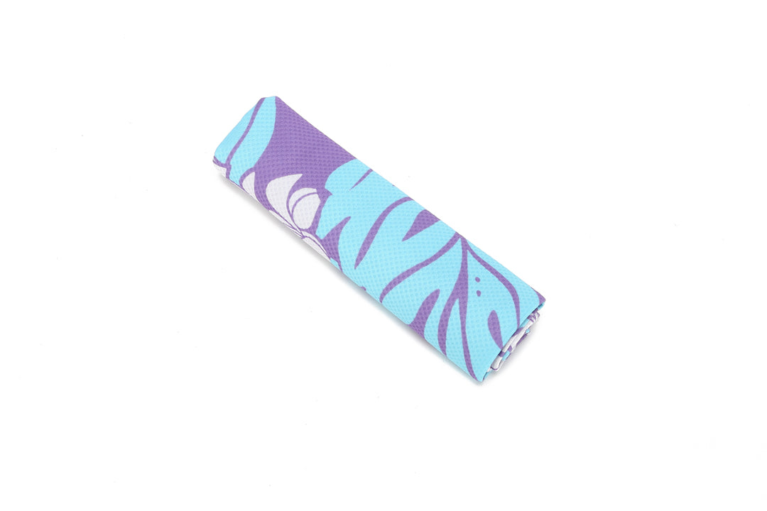 Cooling Towel Ulu Lei Purple - Soft & Quick-Dry Cooling Fabric for Sports, Yoga, Gym, Hiking & Outdoor Activities