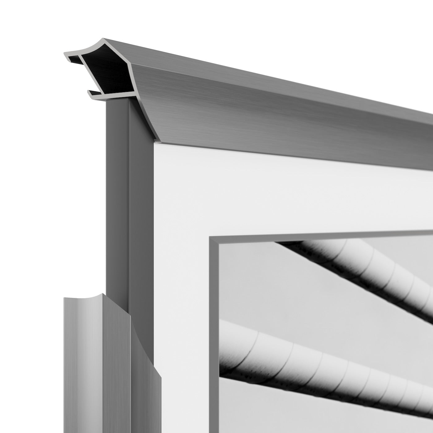 Premium Graphite Alloy Prismatic Bezel for Samsung Frame TV - Modern Slim Design for Living Room & Bedroom Wall Mounting