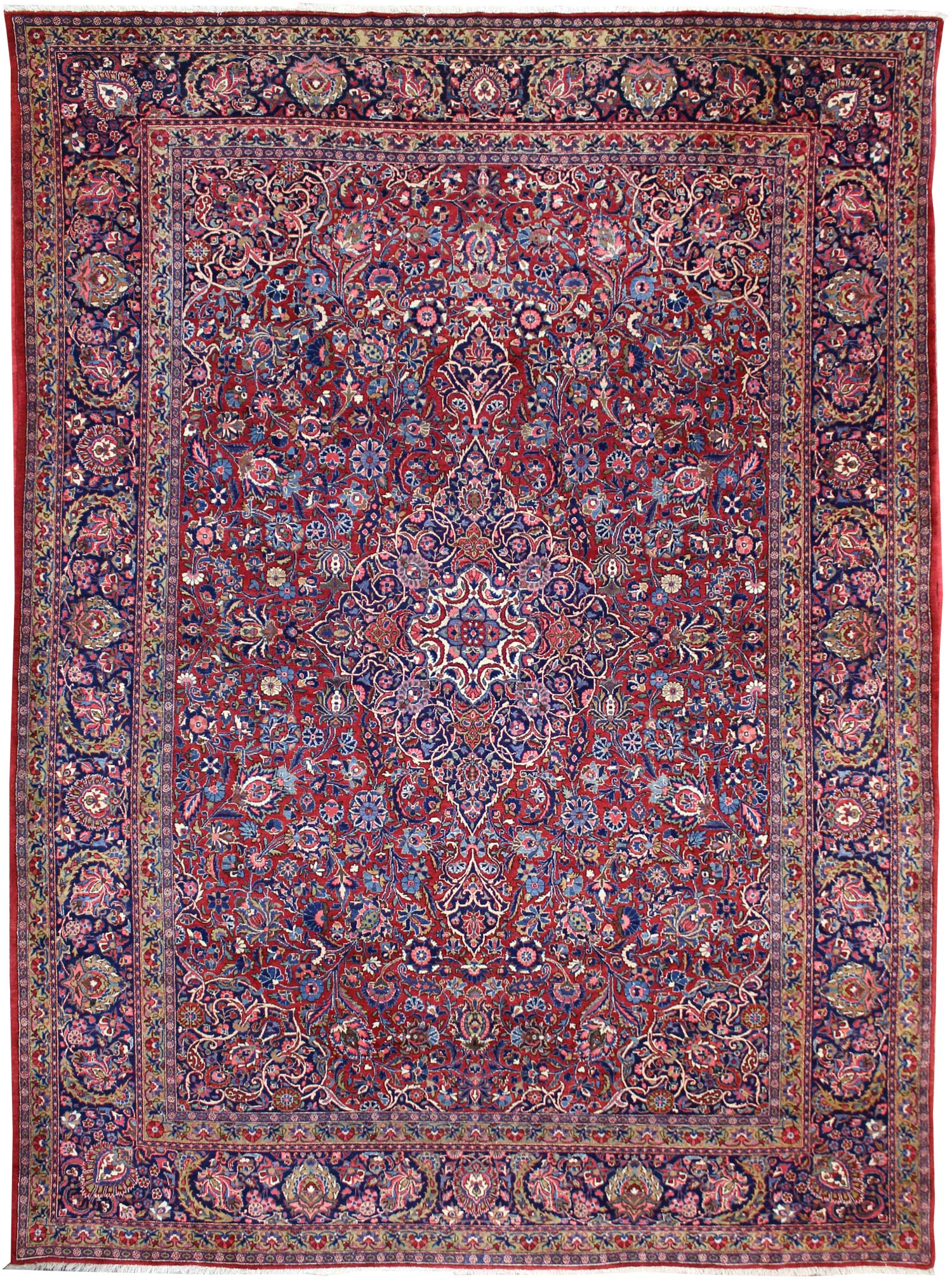 Antique Keshan Handwoven Traditional Persian Rug JF8408 - Perfect for Living Room, Bedroom & Home Decor