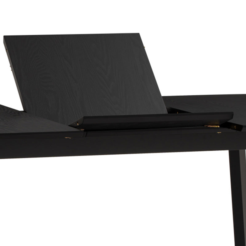 Extendable Dining Table 150-195cm - Black | Werner Expandable Kitchen Table for Small Spaces | Perfect for Family Dinners & Entertaining Guests