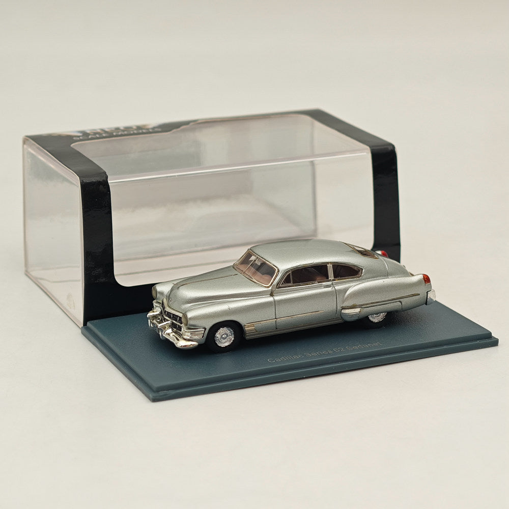 1/87 NEO SCALE MODELS Cadillac Series 62 Sedanet Coupe Silver Resin Car - Limited Edition Collectible Diecast Model for Display, Gifts & Car Enthusiasts
