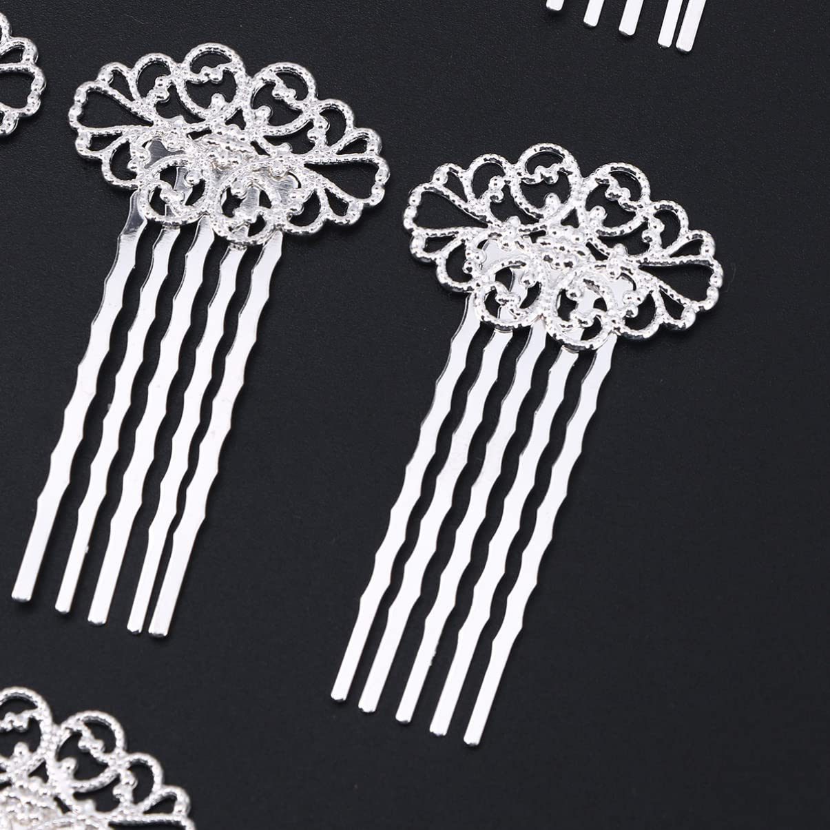KALLORY 10pcs Floral Hair Combs for Women - Elegant Inserted Hair Accessories, Bridal Headdress & Wedding Hair Decor - Perfect for Parties, Prom, and Special Occasions