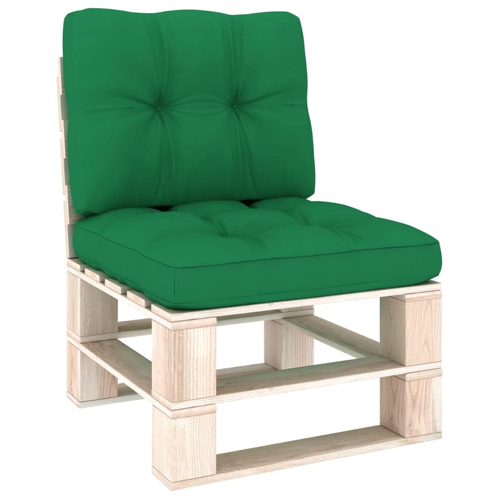 Premium 2-Piece Thick Padded Pallet Sofa Cushions - Ultra Soft 100% Polyester Fabric - Comfortable Seat Cushions for Patio Furniture, Living Room & Bedroom - Perfect for Lounging, Relaxing & Home Decor (Green)