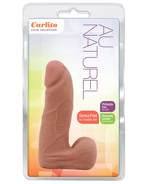 Au Naturel Carlito Dildo 5.5 Inch Realistic Caramel Silicone Adult Toy for Couples & Solo Play - Perfect for Bedroom Fun & BDSM Exploration