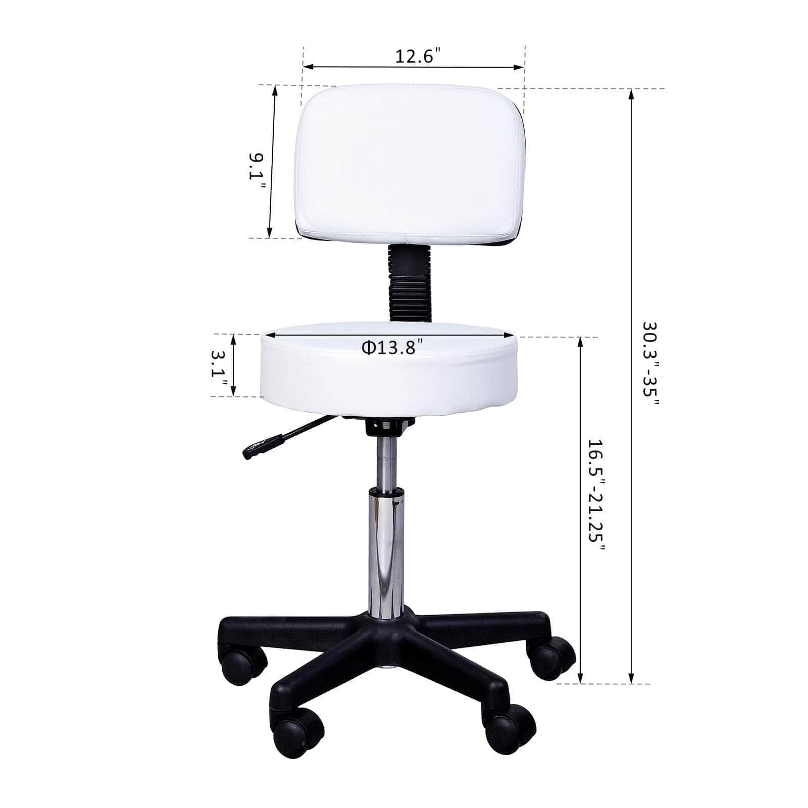Adjustable Salon Massage Stool with Swivel & Wheels - 2 Color Options for Therapists & Spa Professionals | Perfect for Massage Therapy, Beauty Salons & Home Use