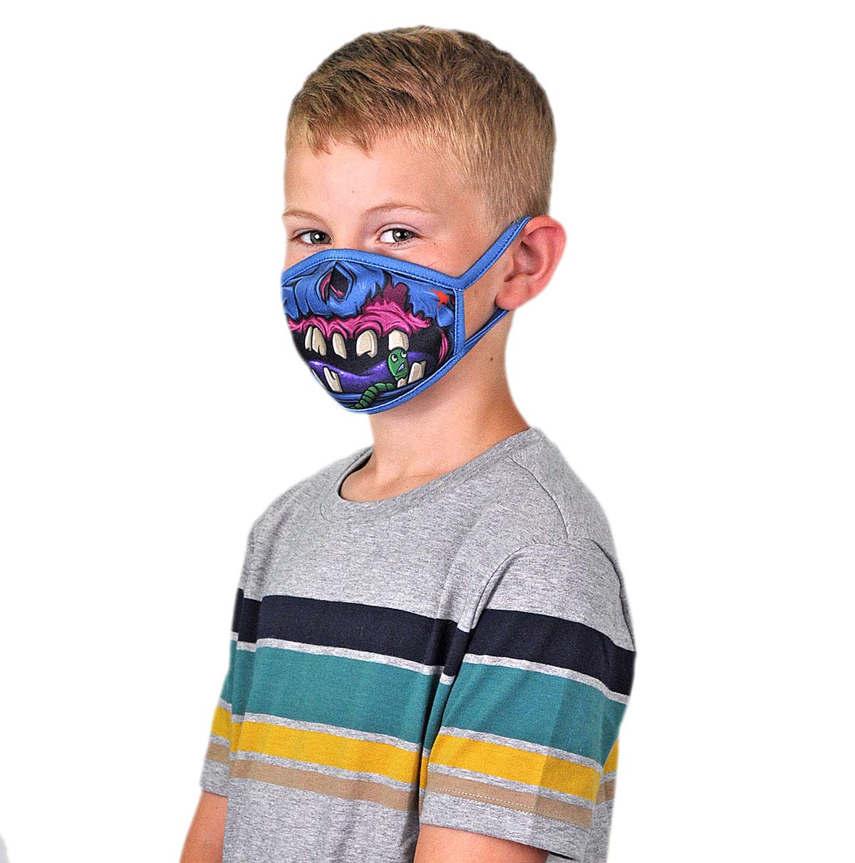 Wild Republic Wild Smiles Reusable Washable Half Face Mask - Comfortable & Breathable for Outdoor Activities, Travel & Daily Protection