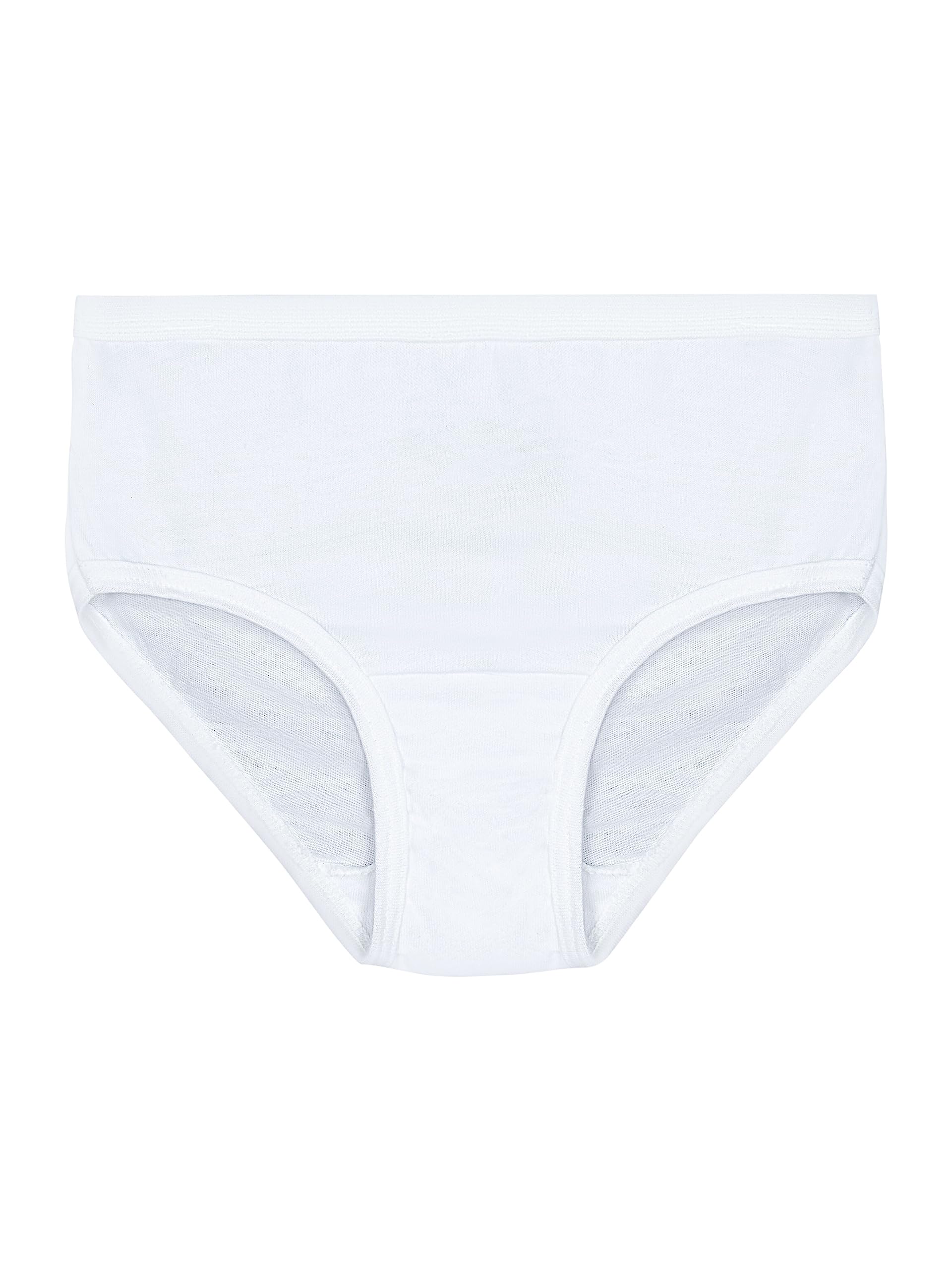 Fruit of the Loom Girls' Cotton Brief Underwear Multipack - Soft Comfortable Underwear for Kids, 6-Pack - Perfect for School, Play & Everyday Wear