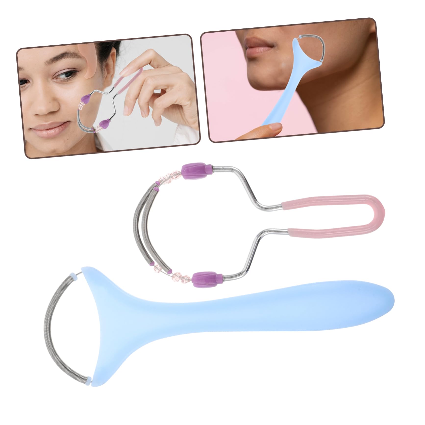 Women's Facial Hair Remover - Manual Spring Epilator for Eyebrows, Upper Lip & Chin - Painless Hair Removal Tool for Smooth Skin - Perfect for Home Use & Travel Beauty Routine