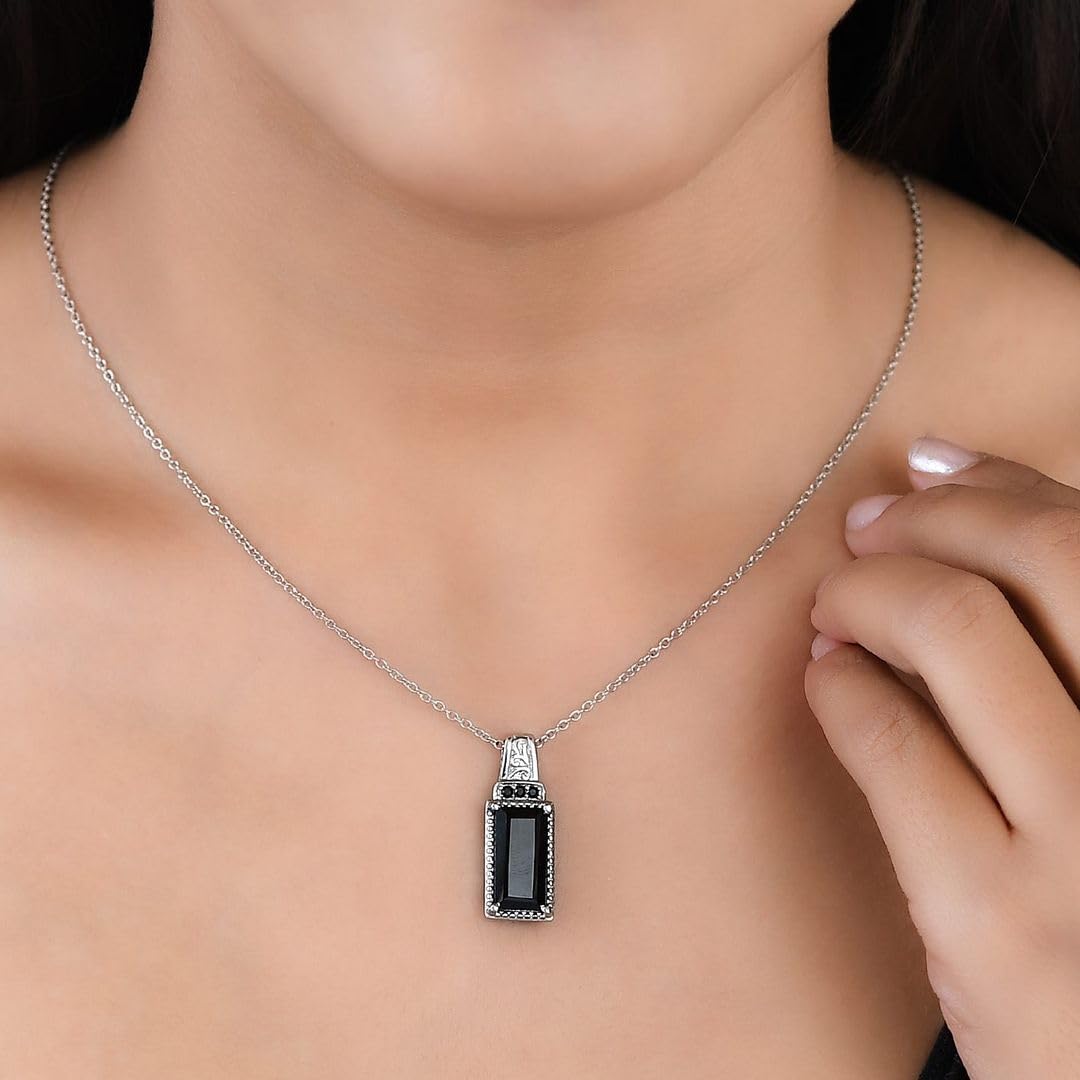 Shop LC Black Spinel Necklace for Women - 20