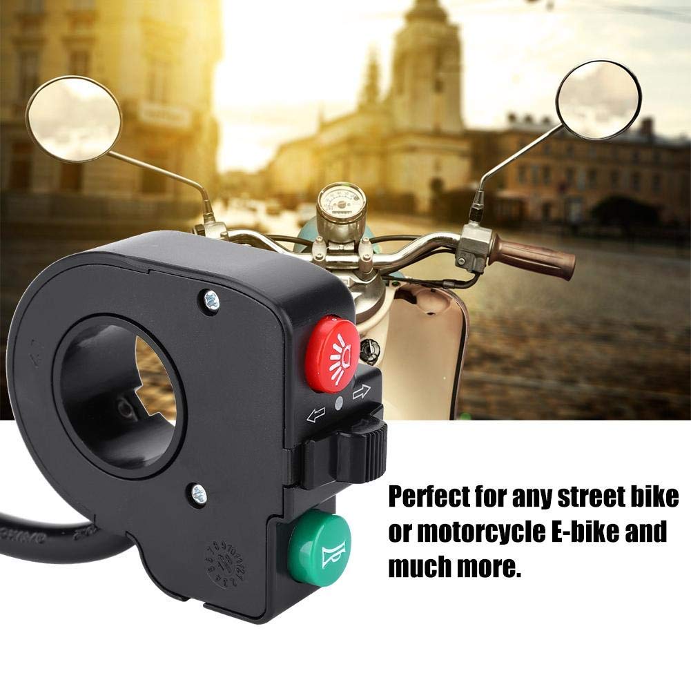 3 in 1 Motorcycle Handlebar Switch - Turn Signal, Horn & Light Control for Harley, Honda, Yamaha - Perfect for Night Riding & Urban Commuting