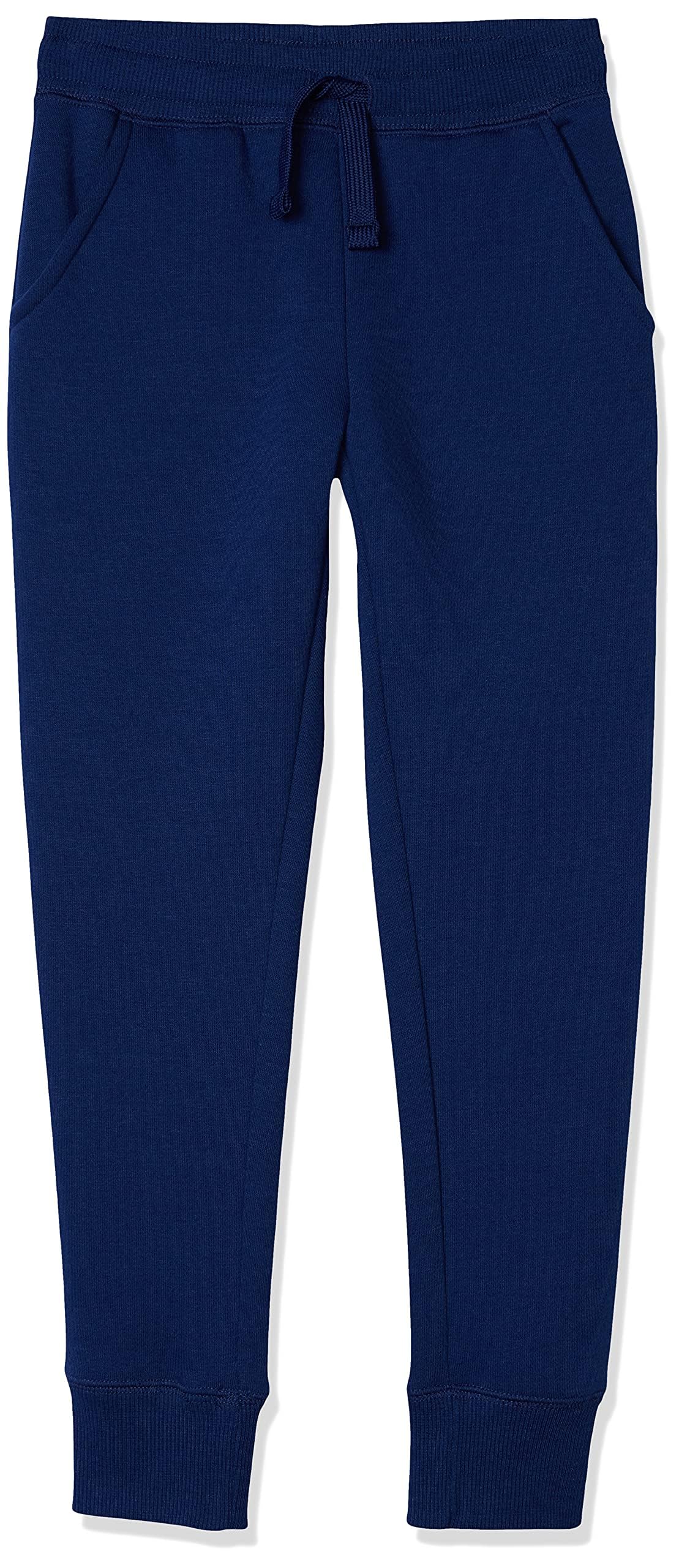 Amazon Essentials Girls and Toddlers' Sweatpants - Soft Cotton Joggers with Elastic Waistband, Multipack (2/3/4-Pack) for Playtime, School & Casual Wear
