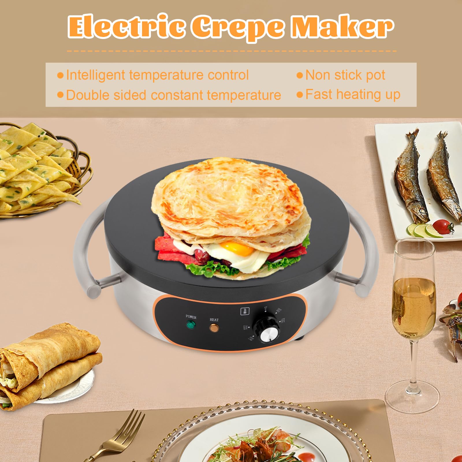 Commercial Crepe Maker Machine - 16