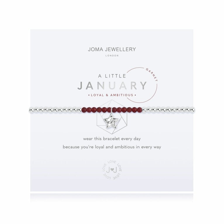 Joma Jewellery January Birthstone Garnet Bracelet - Elegant Gift for Women, Girls, Birthday, Anniversary & Special Occasions