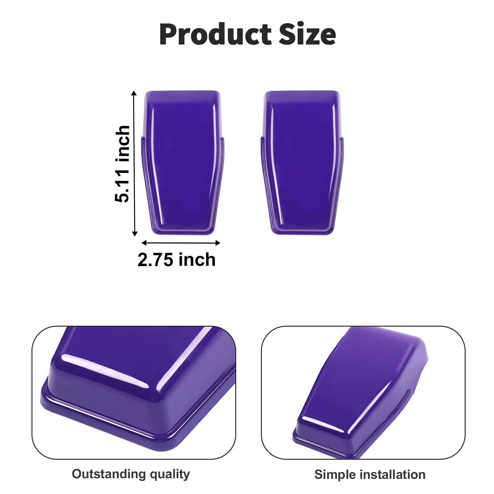 Jeep JK Rear Window Hinge Covers (Right & Left) - Tailgate Rear Door Hinge Protector for 2007-2018 Jeep Wrangler JK JKU - Exterior Accessories (Purple, 2-Pack) - Enhance Style & Protect from Scratches & Rust