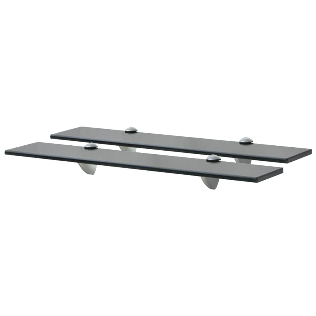 Multifunctional Floating Wall Shelves - Set of 2 Tempered Glass Shelves 23.6