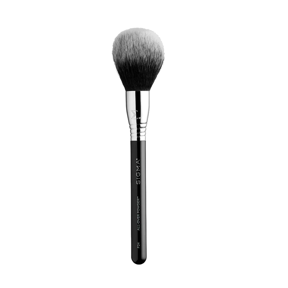 Sigma Beauty F24 All Over Powder Brush - Professional Makeup Brush for Flawless Face Powder Application | Perfect for Everyday Makeup & On-The-Go Touch Ups