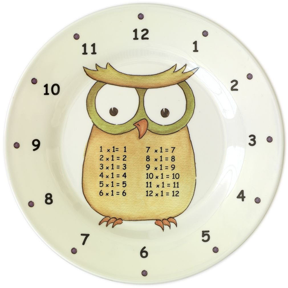 Times Table Dinnerware 4-Piece Melamine Plate Set for Kids - 9 Inch Unbreakable Plates for Early Learning & Mealtime | Perfect for Preschool, Daycare & Family Dining