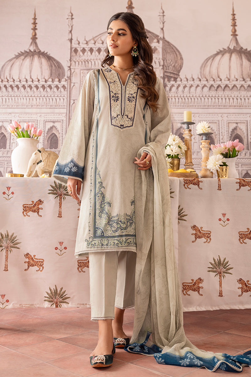 Minty Meadow 3-Piece Printed Lawn Suit for Women - Floral Summer Outfit - Perfect for Weddings, Parties & Casual Wear