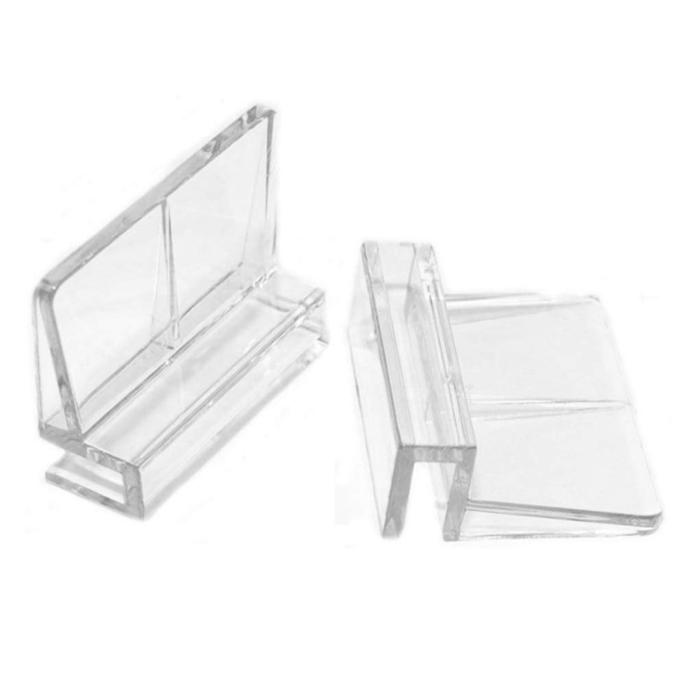 8mm Acrylic Aquarium Cover Clips - 6 Pack for Rimless Fish Tanks | Secure Glass Lid Support for Home & Office Aquariums
