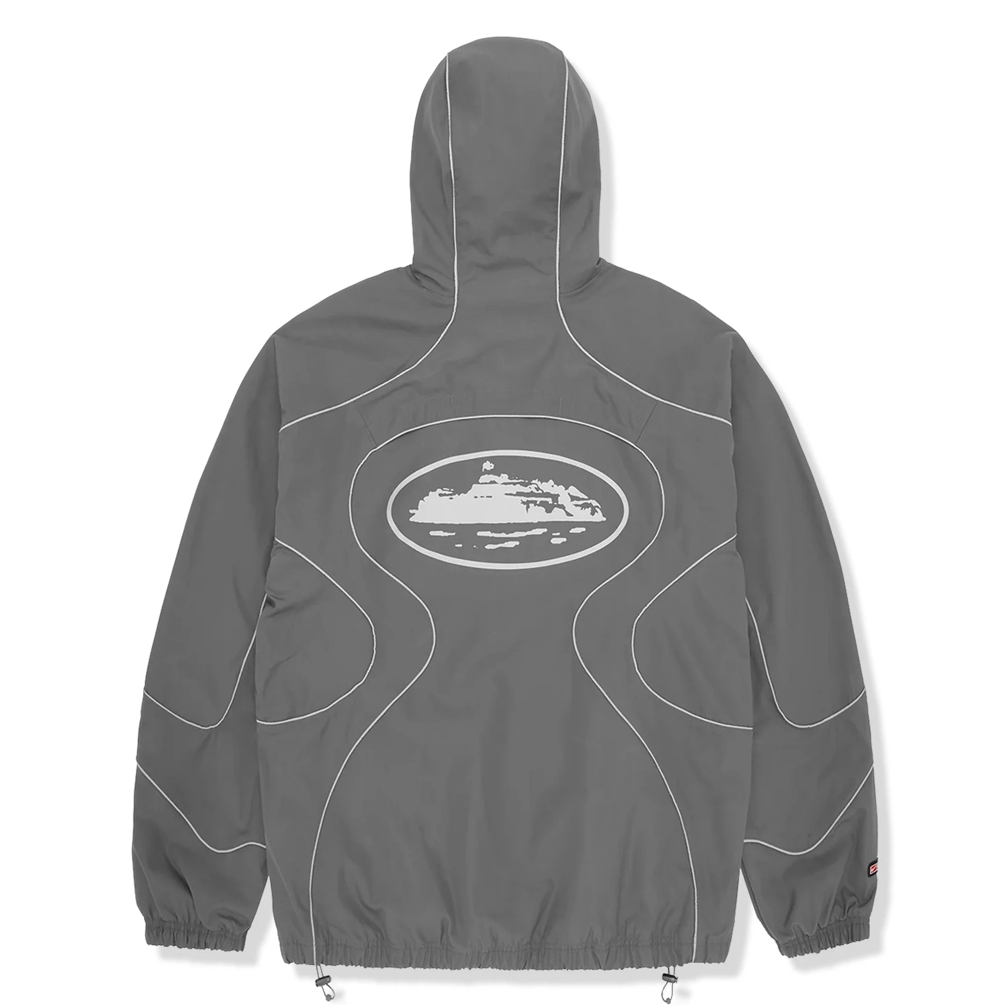 Corteiz x Nike Gully Grey Track Jacket - Men's Lightweight Running Hoodie - Perfect for Gym, Jogging & Streetwear Fashion