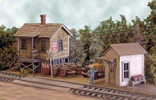 HO Scale Laser-Cut Wood Kit for Model Train Scenery - Cranberry Yard Office Building - Perfect for Railroad Layouts, Dioramas & Miniature Displays