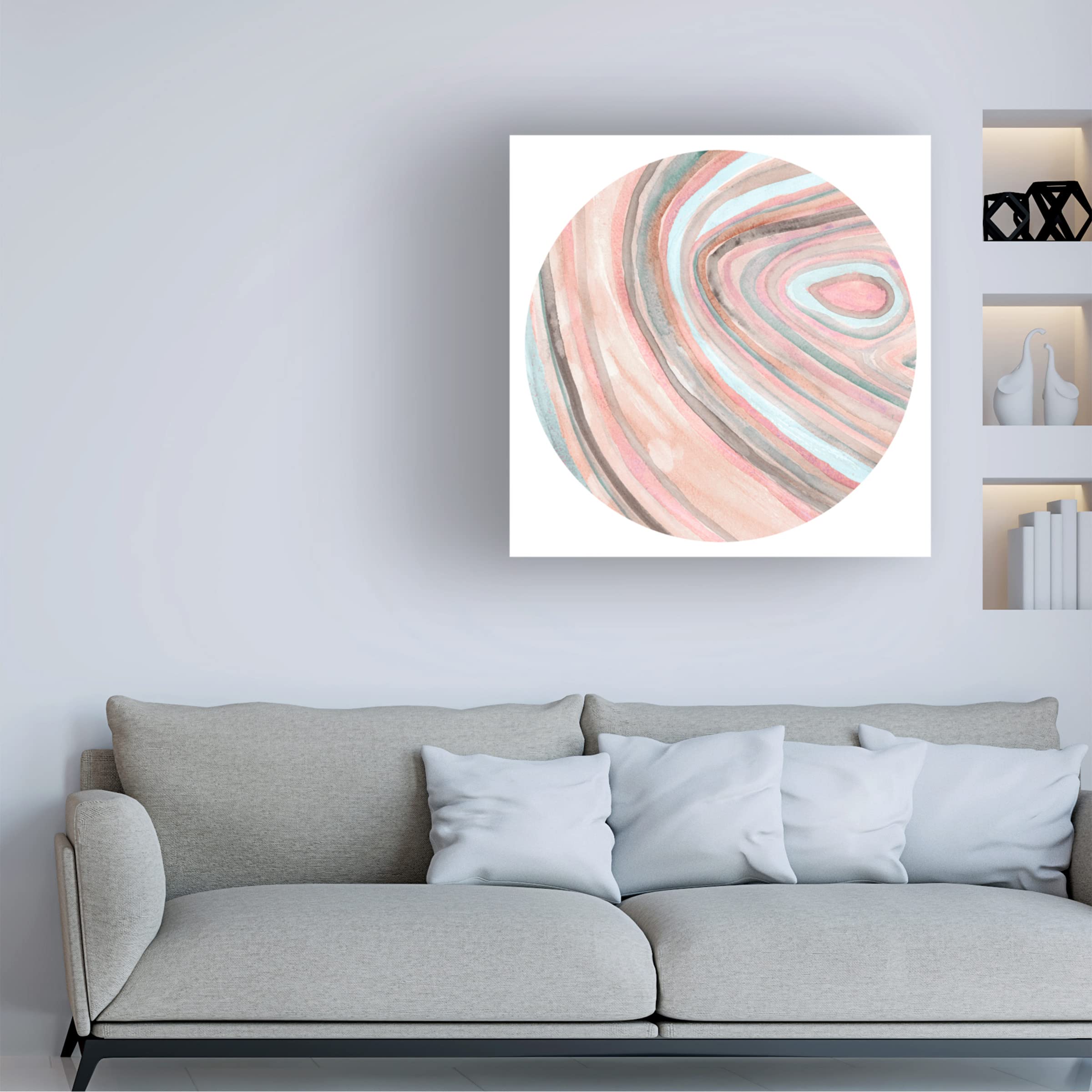Trademark Fine Art 'Lost Marbles I' Canvas Wall Art Print by Alicia Ludwig - Modern Abstract Painting for Living Room, Bedroom & Office Decor