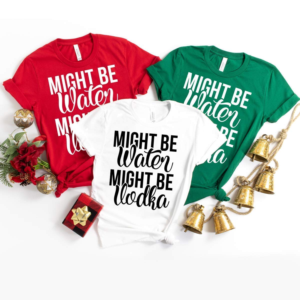 Funny Vodka T-Shirt - 'Might Be Water Might Be Vodka' Saying Tee for Women - Perfect for Parties, Graduation & Casual Wear