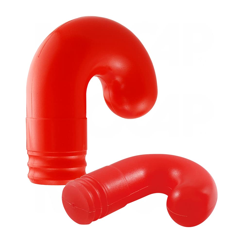 100pcs Red LDPE Plastic Tube Toppers 2.25