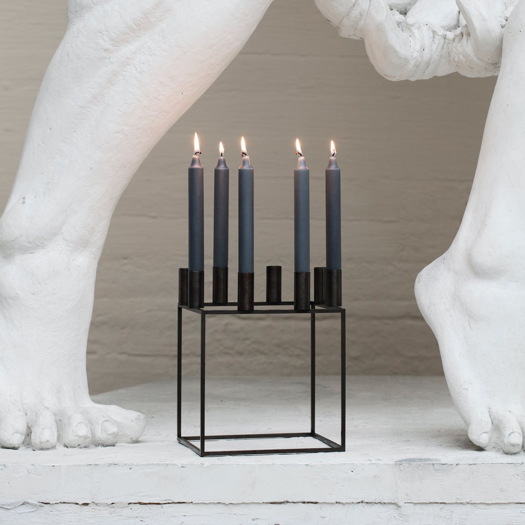 Kubus 8 Candle Holder - Modern Geometric Glass Candle Stand for Home Decor, Wedding Centerpieces & Romantic Dinner Ambiance
