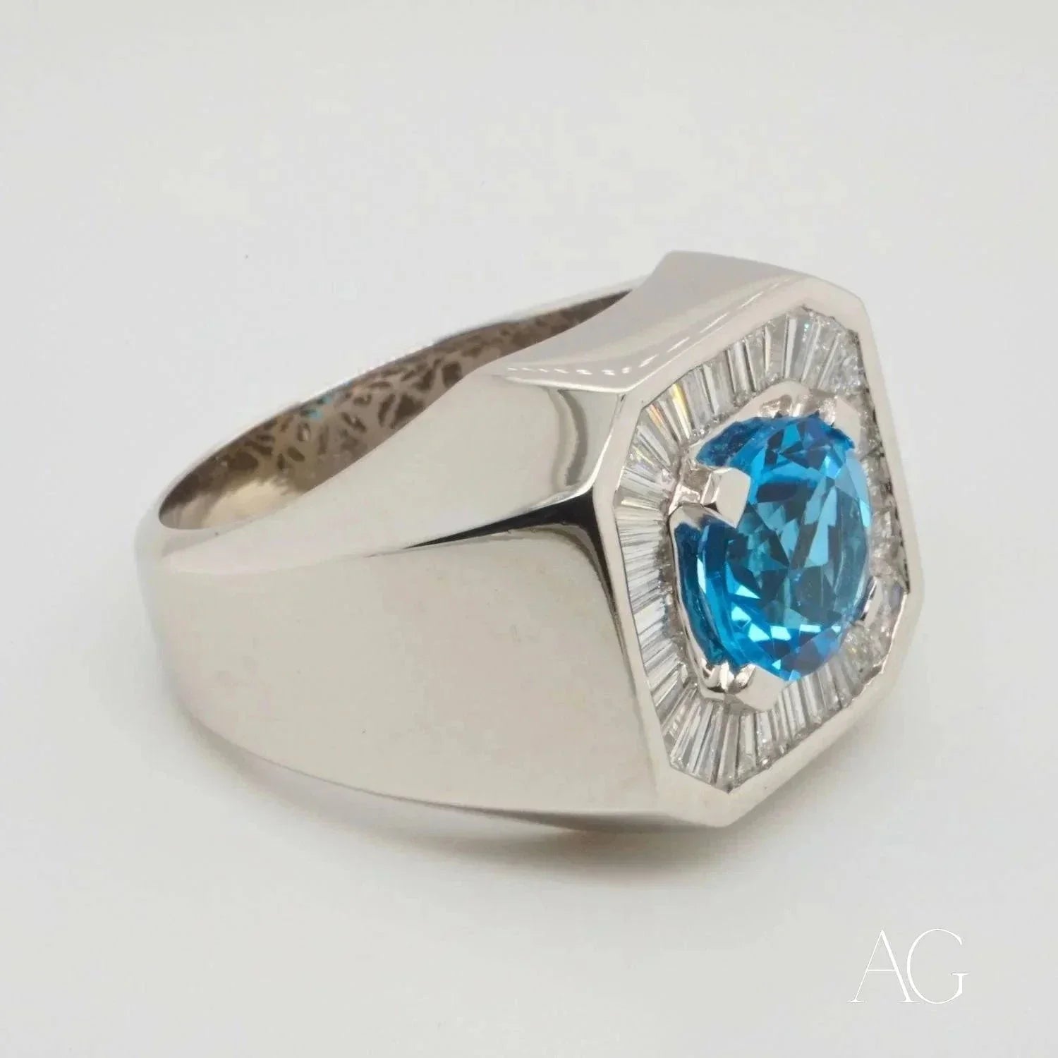 Exquisite Swiss Blue Topaz Elegance Ring – 925 Sterling Silver Women's Jewelry for Engagement, Wedding & Special Occasions