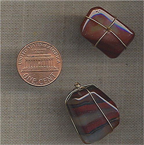 3 Genuine Rainbow Jasper Triangle Wired Beads - 25mm Natural Stone for Jewelry Making, DIY Crafts, and Healing Crystals | Perfect for Necklaces, Bracelets & Spiritual Decor