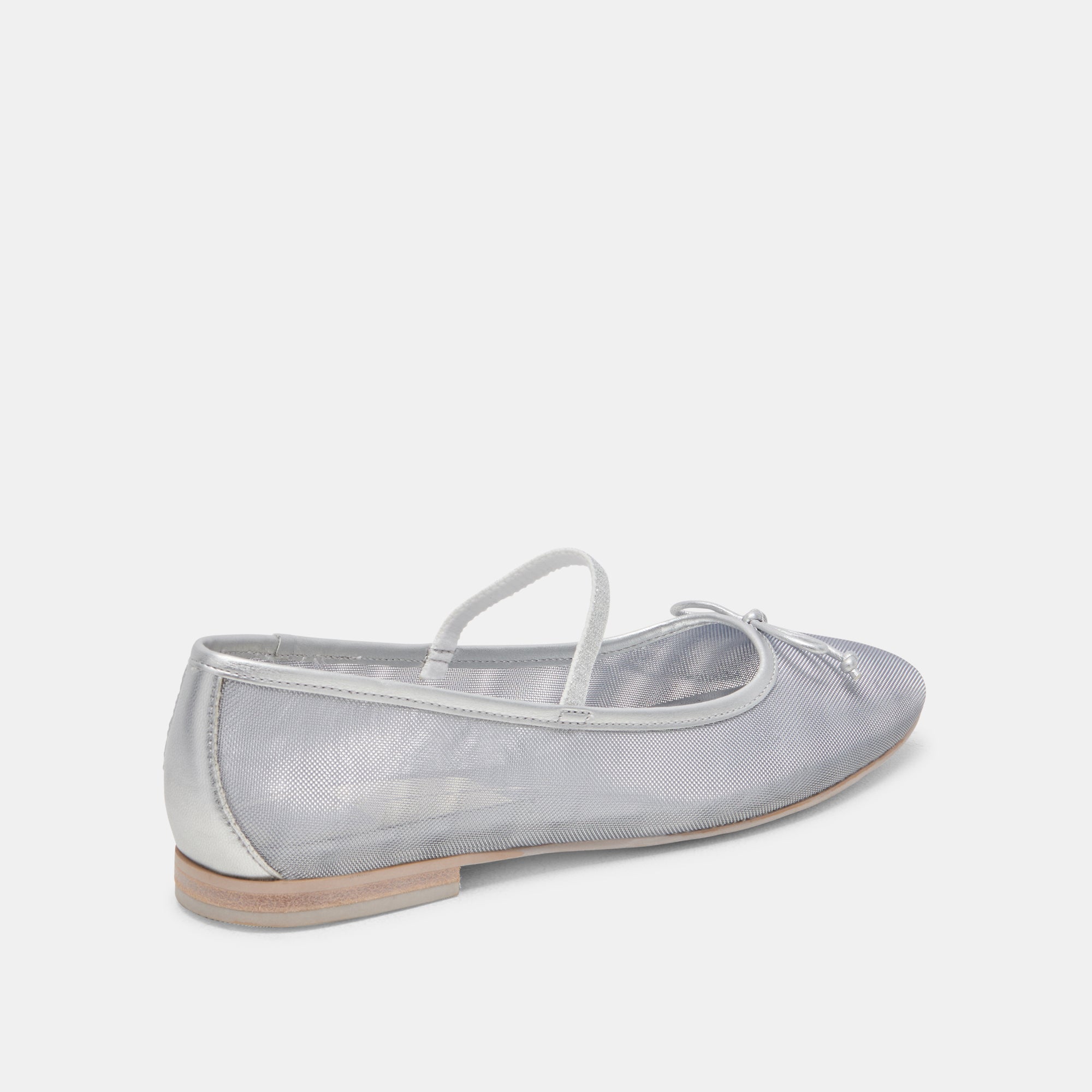 Cadel Women's Silver Mesh Ballet Flats - Comfortable & Stylish Shoes for Work, Casual Wear & Dance