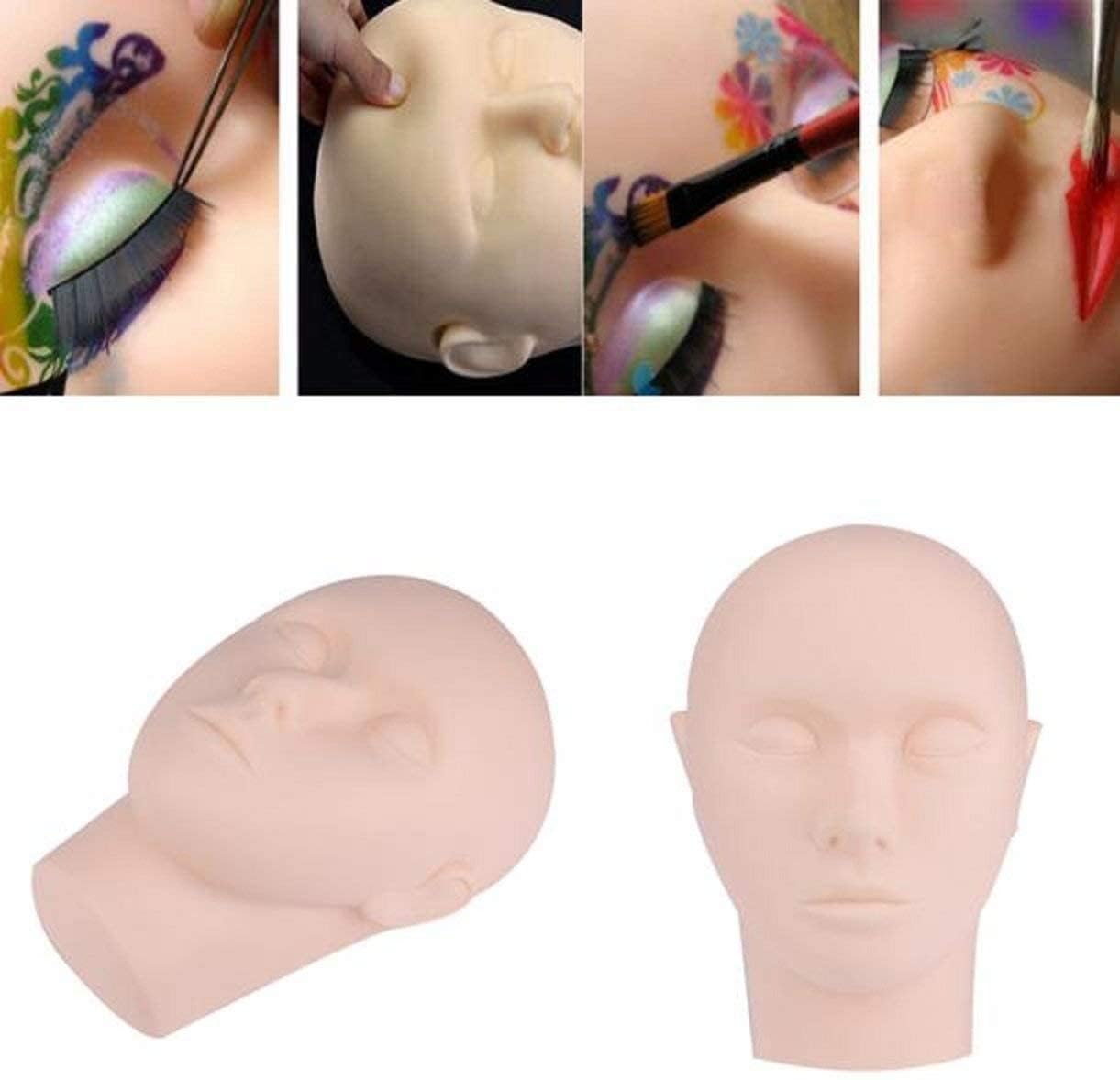 EliteWave Makeup Practice Face Board - Realistic Skin Texture Dummy for Makeup Training, Beginner to Pro | Perfect for Eyeshadow, Foundation & Contouring Practice (1-Piece, Skin Tone) | Ideal for Beauty Schools, Home Practice & Professional Makeup Artist Training